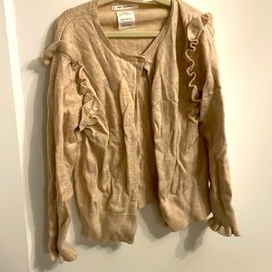 Zara Girls beige cardigan size 8 “fancy collection”
